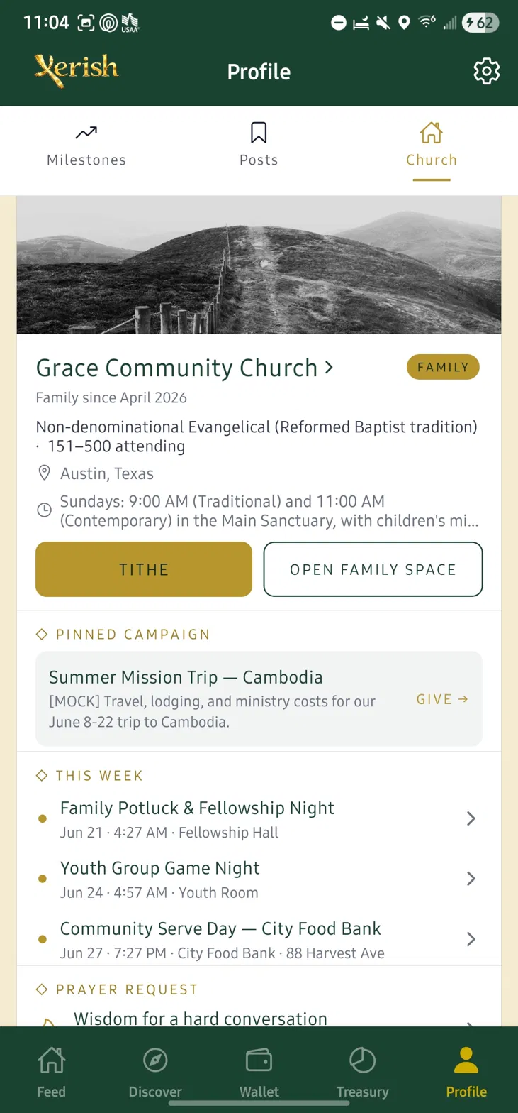A member’s church home