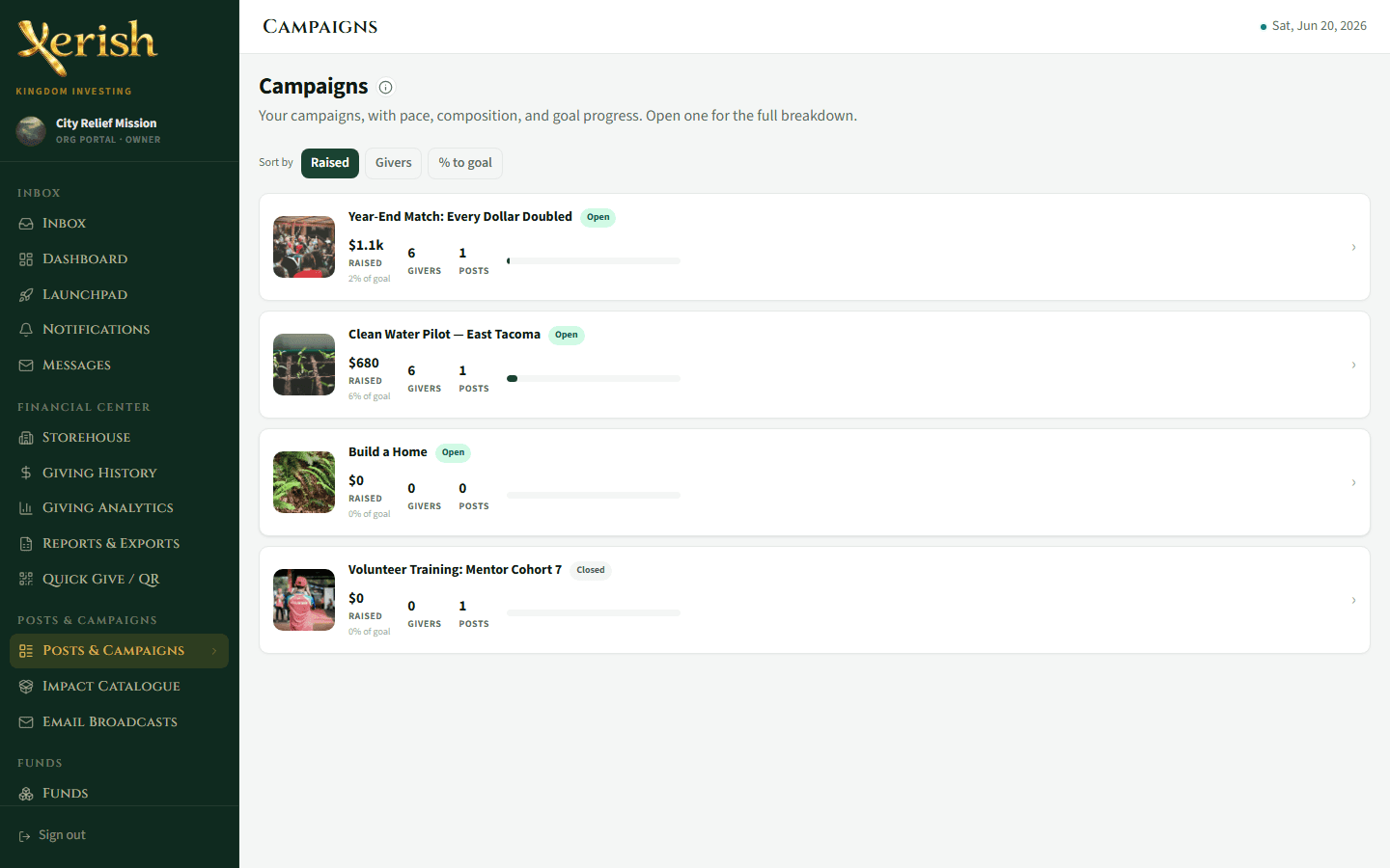 Campaigns & Funds
